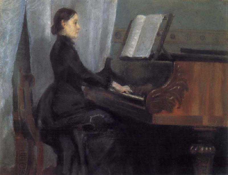 William Stott of Oldham CMS at the Piano China oil painting art